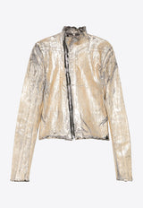 Rick Owens Gary Cracked-Effect Zip-Up Jacket Gold RP01E7701SGMC_02