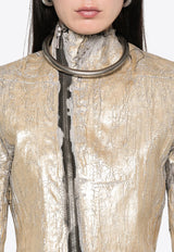Rick Owens Gary Cracked-Effect Zip-Up Jacket Gold RP01E7701SGMC_02