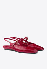 Prada Patent Leather Slingback Flats Cherry 1F828NF015069_F0E06