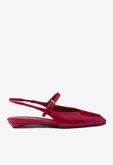 Prada Patent Leather Slingback Flats Cherry 1F828NF015069_F0E06