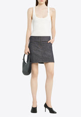 Courrèges Belted Denim Mini Skirt Blue 125DJU218DE0035_9011
