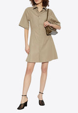AMI PARIS Mini Shirt Dress Beige FDR162CO0076_0952