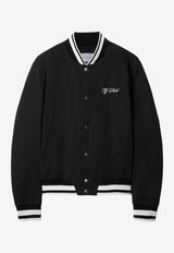 Off-White Script Varsity Bomber Jacket Black OMEH05FC99FAB001_1001