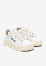 Autry Kids Boys Dallas Leather Low-Top Sneakers White KDLKFF_02
