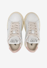 Autry Kids Boys Dallas Leather Low-Top Sneakers White KDLKFF_02