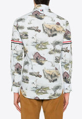 Thom Browne Scenic Toile Shirt with Armband Multicolor MWL301OF0976_996