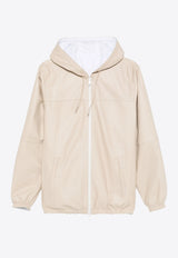P.A.R.O.S.H Mitra Reversible Leather Zip-Up Jacket Sand D431707MITRA_038