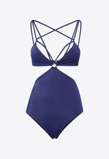 Dsquared2 Bondage Cut-Out One-Piece Swimsuit Navy D6BGD5130_403