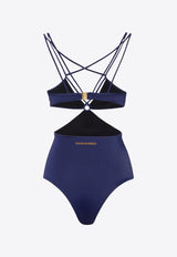 Dsquared2 Bondage Cut-Out One-Piece Swimsuit Navy D6BGD5130_403