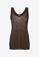 Lemaire Seamless Ribbed Tank Top Chocolate TO1156LK1017_BR490