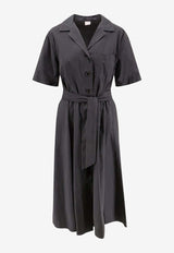 Aspesi Belted Midi Shirt Dress Gray G2940G329_85228_Brown_32772322