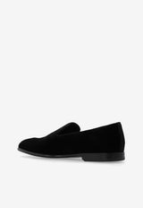Dolce & Gabbana Milano Velvet Loafers Black A50613 A6808-80999