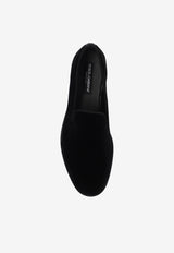 Dolce & Gabbana Milano Velvet Loafers Black A50613 A6808-80999