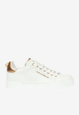 Dolce & Gabbana Portofino Calfskin Sneakers White CK1602 AN298-8B996