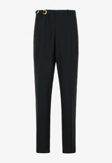 Versace Straight-Leg Wool Blend Pants Black 1020222 1A14993 1B000