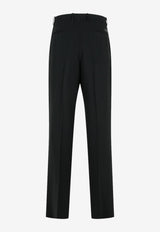 Versace Straight-Leg Wool Blend Pants Black 1020222 1A14993 1B000