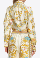 Versace Underwater Barocco Print Knotted Shirt Multicolor 1020307 1A14746 5K640