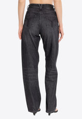 Versace Metal Mesh High-Rise Jeans Black 1020410 1A14809 1D040