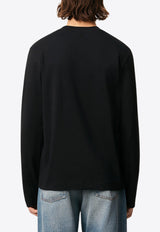 AMI PARIS Ami De Coeur Long-Sleeved T-shirt Black BFUTS235724_001