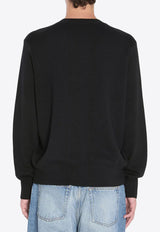 AMI PARIS Ami De Coeur Wool Sweater Black HKS826001_009