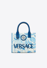 Versace Mini La Medusa Underwater Barocco Tote Bag Blue 1020448 1A15308 5K65P