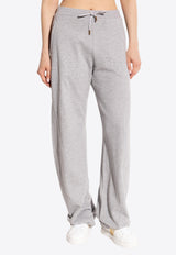 Versace Debossed Logo Twisted Track Pants Gray 1020464 1A14817 1E230