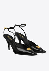 Versace La Medusa 85 Calf Leather Slingback Pumps Black 1020479 1A14835 1B00V