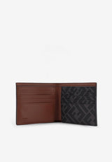 Fendi FF Squared Jacquard and Leather Bi-Fold Wallet Brown 7M0356AFF2F1SCD_Black_34276924