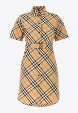 Burberry Vintage Check Belted Mini Shirt Dress Beige 8111701B9368_Sand check_34275577