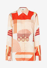Fendi Patchwork Printed Long-Sleeved Shirt Multicolor FS8274AUQMF1SAW_Bahamas25_34276948