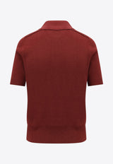 Burberry Wool Knit Polo T-shirt Bordeaux 8112167C3081_BOX_34275699