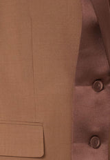 Fendi Double-Breasted Wool Blazer Brown FJ7649AQ3HF1T6L_Tobacco_34276903
