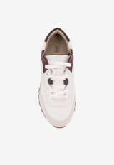Brunello Cucinelli Monili Embellished Leather and Suede Sneakers White MZGSG3028C7592_White_34275578