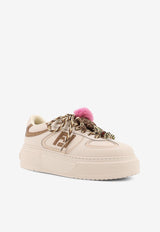 Fendi Match Platform Sneakers with Charm Cream 8E8721AY9NF1TO4_BIA.ICE+BIA.ICE+CAMM_34276920