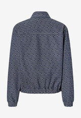 Fendi FF Jacquard Zip-Up Denim Jacket Blue FW1321AUX4F0BUZ_Blue_34276916