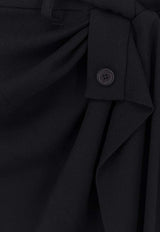Balenciaga Knotted Crepe Maxi Skirt Black 838761TSO031000_Black_34275568