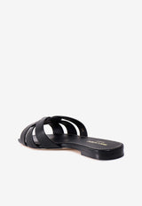 Saint Laurent Tribute Leather Flat Sandals Black 571952BDA001000_Black_29852499
