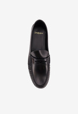 Saint Laurent Laurent Leather Loafers Black 820618AAELH1000_Black_29853314