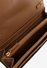 Fendi FF Jacquard Continental Chain Clutch Brown 8M0365A98PF0A6E_Brown_34276964