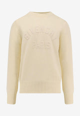 Givenchy Logo Embossed Crewneck Sweater Beige BM90W04YNM150150_Beige_34275655