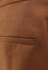 Fendi Classic Wool-Blend Pants Brown FR6648AQ3HF1T6L_Tobacco_34276949