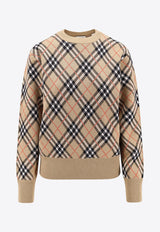 Burberry Signature Check Wool Sweater Beige 8110514C1309_SAND_34275683