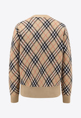 Burberry Signature Check Wool Sweater Beige 8110514C1309_SAND_34275683