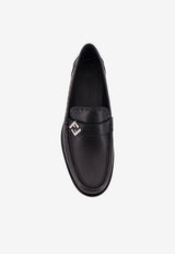 Fendi FF Logo Calf Leather Loafers Black 7D1804TDKF0QA1_Black_34276925