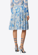 Versace Underwater Barocco Flowy Midi Skirt 1020642 1A15243 5K650