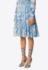 Versace Underwater Barocco Flowy Midi Skirt 1020642 1A15243 5K650