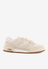 Fendi Match FF Jacquard and Leather Sneakers Beige 7E1688AQ6IF1NJ3_GRANIT+AVO.TORT+AMID_29850423