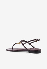 Fendi FFold Ayers Flat Thong Sandals Purple 8Y8713AUEEF1SIZ_BLACK PURPLE_29850113
