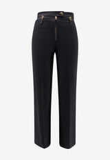 Elisabetta Franchi Straight-Leg Tailored Pants Black PA10856E2110_Nera_29845522