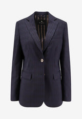 Etro Single-Breasted Jacquard Wool Blazer Blue WRCA003499TJ248B0665_Blue_29848457